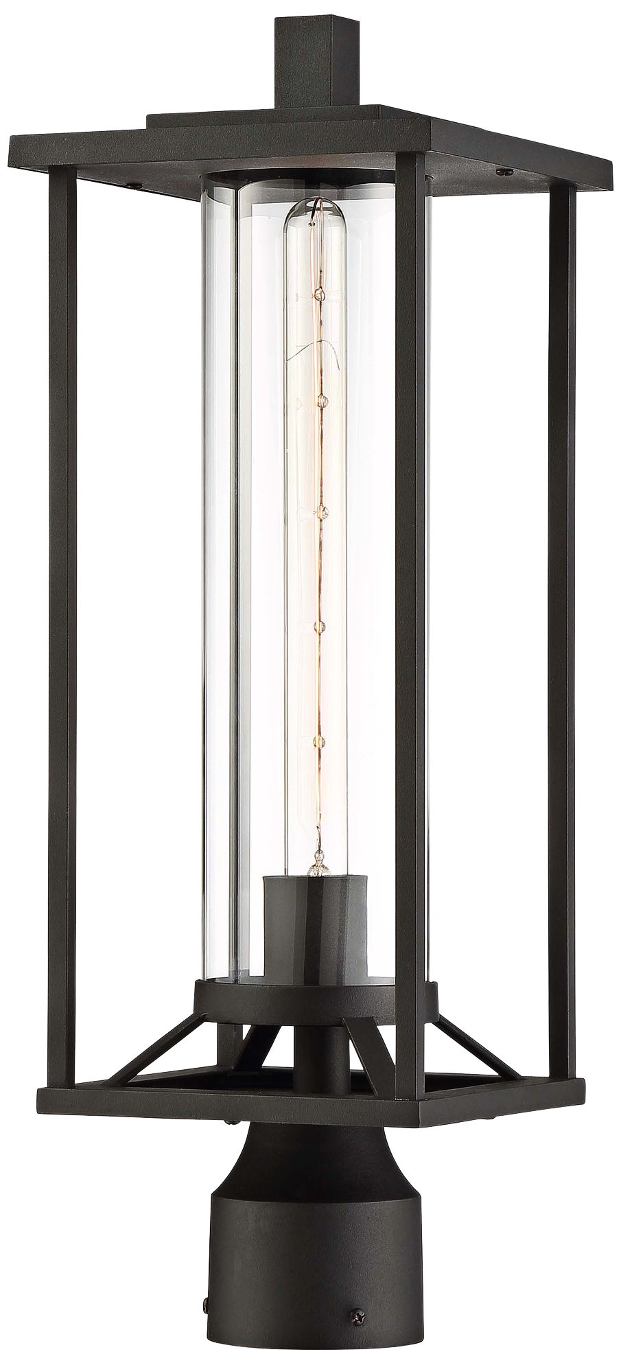 The Great Outdoors Trescott Lane 1-Light Black Outdoor Post Mount