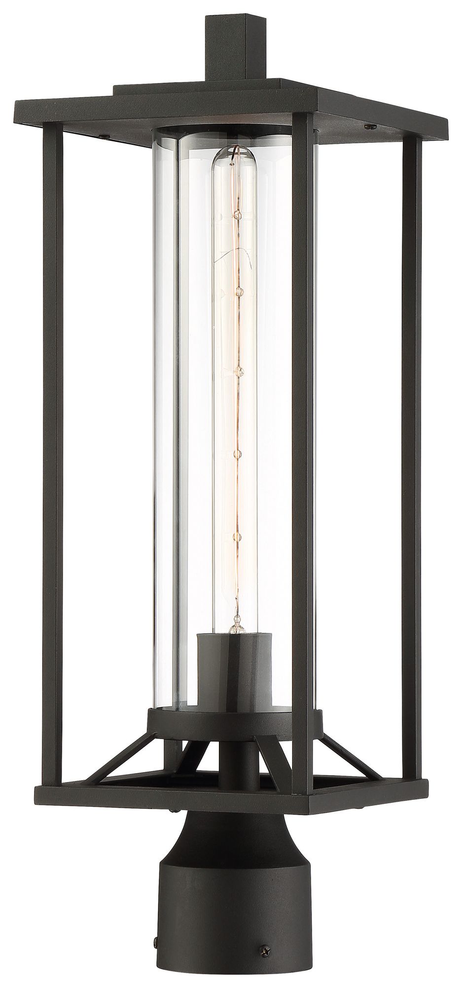 Image 5 The Great Outdoors Trescott Lane 1-Light Black Outdoor Post Mount more views
