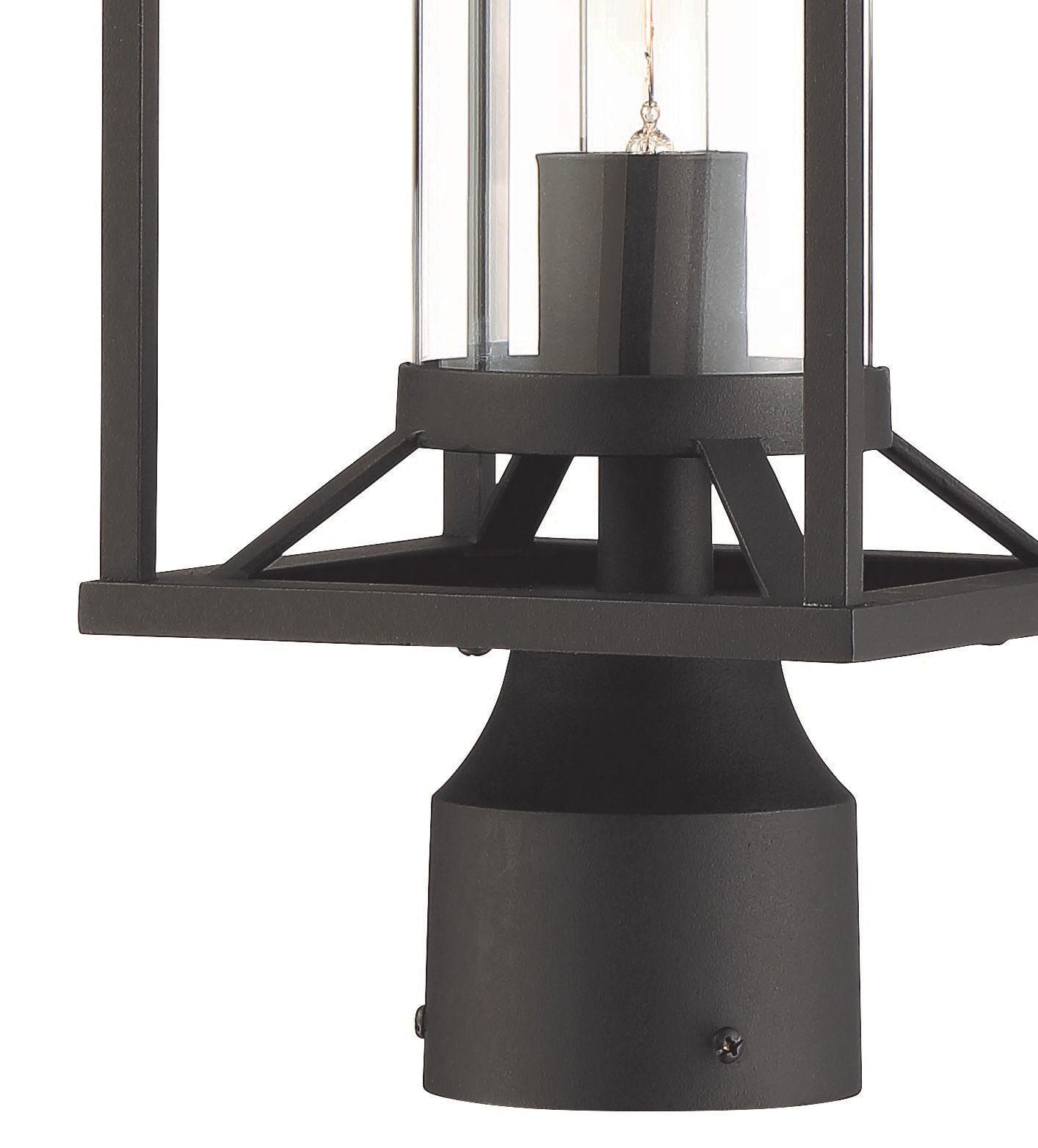 Image 7 The Great Outdoors Trescott Lane 1-Light Black Outdoor Post Mount more views