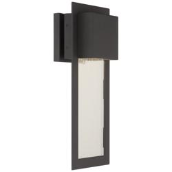 The Great Outdoors Westgate 1-Light Black Outdoor Wall Mount with Shade