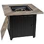 The Harper 30"W Cement Resin Mantel LP Gas Fire Pit Table