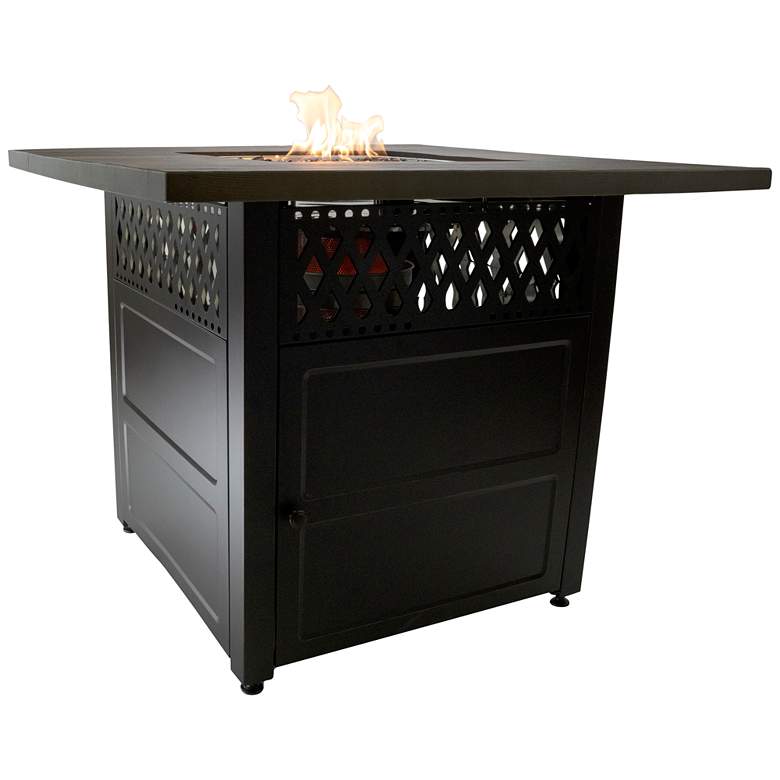 Image 1 The Harris 37 3/4" Square Oil-Rubbed Bronze Outdoor Fire Pit