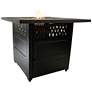 The Harris 37 3/4" Square Oil-Rubbed Bronze Outdoor Fire Pit