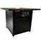 The Harris 37 3/4" Square Oil-Rubbed Bronze Outdoor Fire Pit
