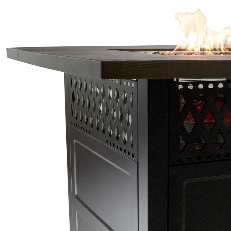 Image 2 The Harris 37 3/4" Square Oil-Rubbed Bronze Outdoor Fire Pit more views