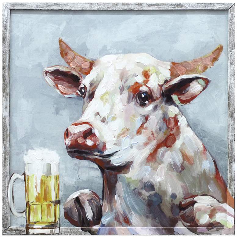 Image 1 The Ipa 24" Square Buffalo Framed Canvas Wall Art