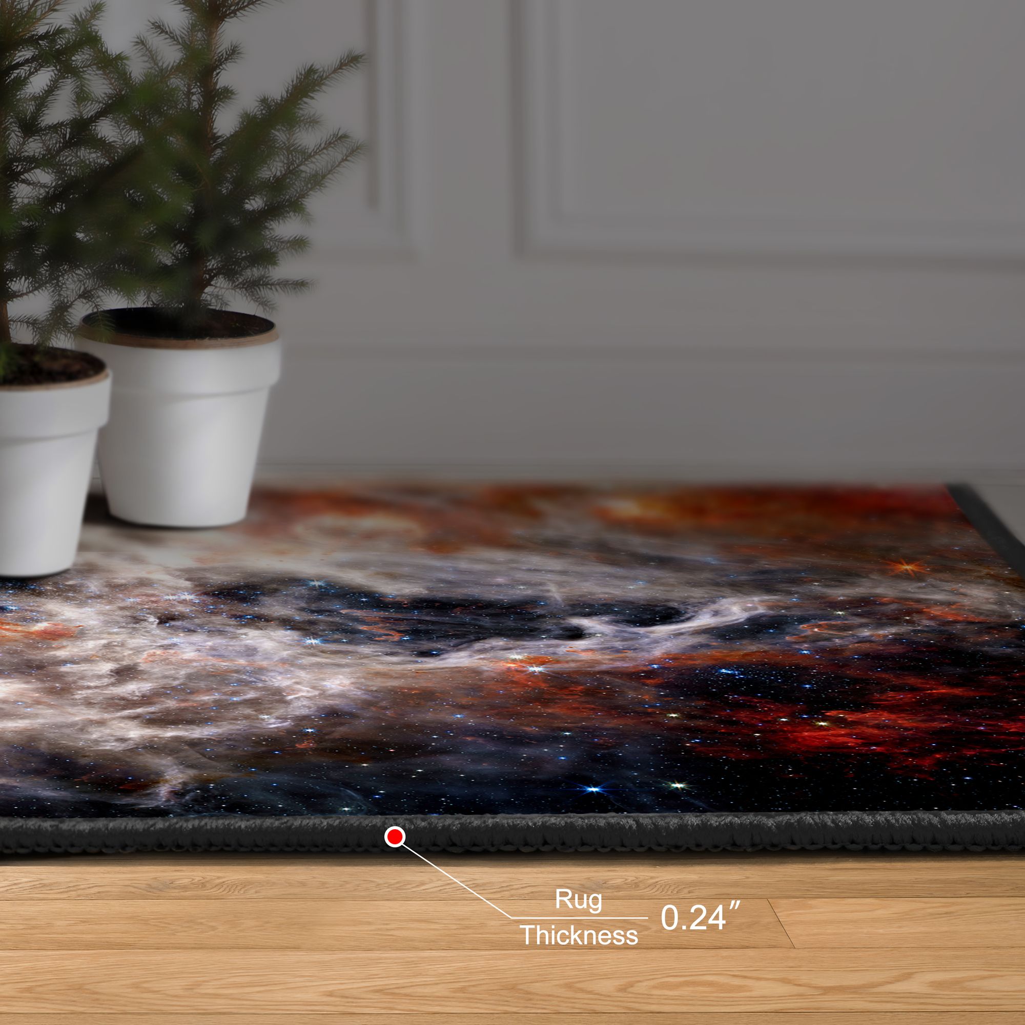 Image 6 The James Webb Space Telescope Washable Art Area Rug size 8'x10' more views