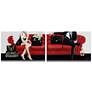 The Lady and The Gentleman 50 3/4"W Glass Graphic Wall Art