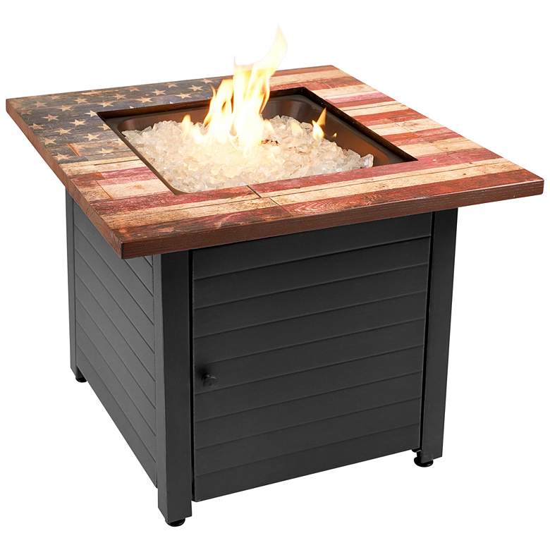 Image 2 The Liberty 30 inchW Black Bronze LP Gas Outdoor Fire Pit Table