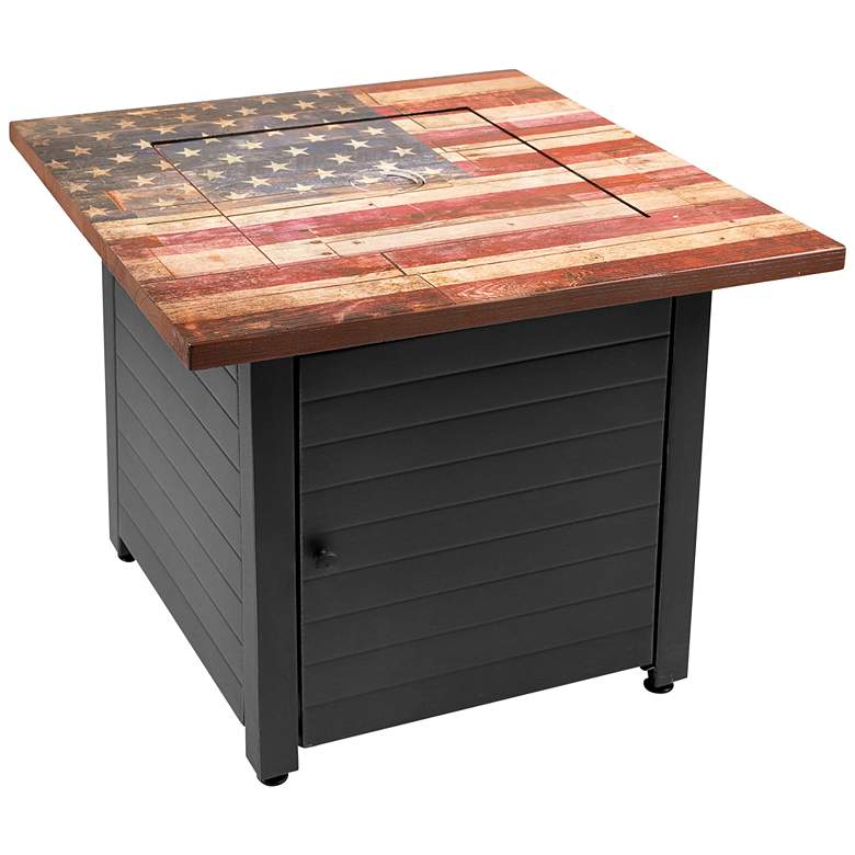 Image 3 The Liberty 30"W Black Bronze LP Gas Outdoor Fire Pit Table more views