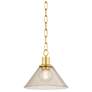 The Lifestyled Co Anniebee 10.5 in. Aged Brass Pendant