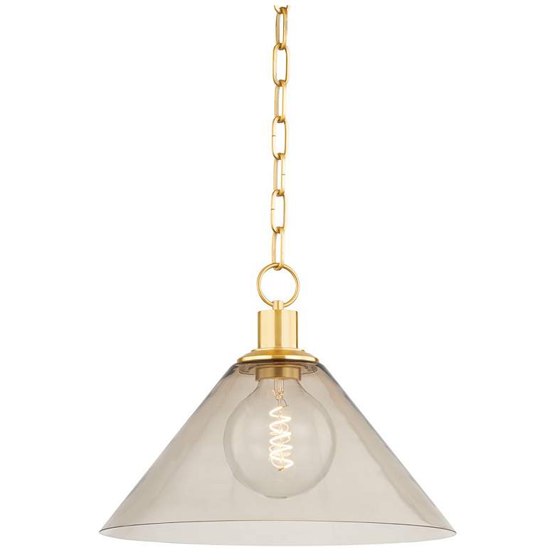 Image 1 The Lifestyled Co Anniebee 15.5 in. Aged Brass Pendant