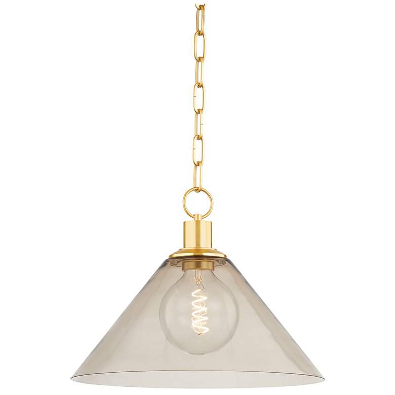 Image 1 The Lifestyled Co Anniebee 15.5 in. Aged Brass Pendant