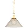 The Lifestyled Co Anniebee 15.5 in. Aged Brass Pendant