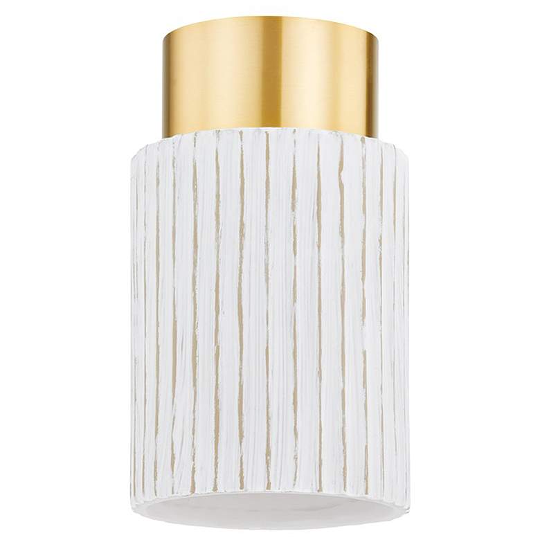 Image 1 The Lifestyled Co Corissa 5.75 in. Aged Brass Flush Mount