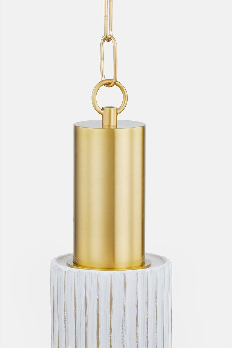 Image 4 The Lifestyled Co Corissa 5 in. Aged Brass Pendant more views