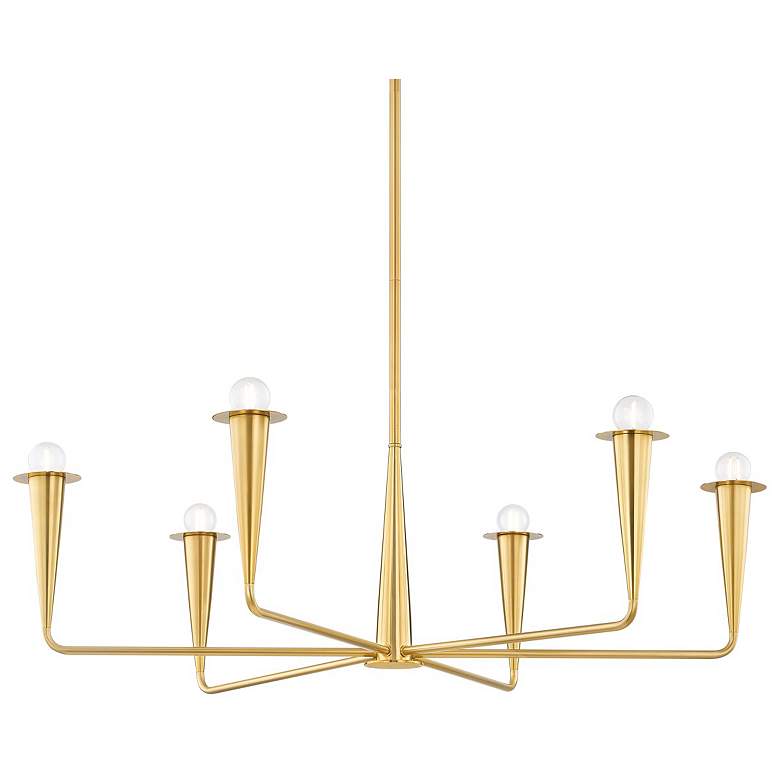 Image 1 The Lifestyled Co Danna 39.75 in. Aged Brass Chandelier