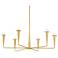 The Lifestyled Co Danna 39.75 in. Aged Brass Chandelier