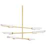 The Lifestyled Co Harperrose 48 in. Aged Brass/Soft White Chandelier