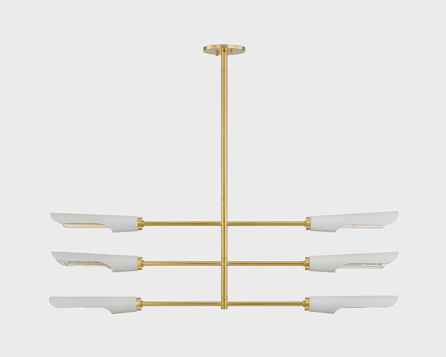 Image 4 The Lifestyled Co Harperrose 48 in. Aged Brass/Soft White Chandelier more views