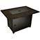 The Marc 40" Wide Faux Wood Rectangular Gas Outdoor Fire Pit