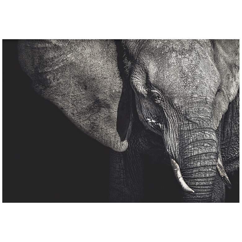 Image 1 The Matriarch Elephant 32 inch Wide Giclee Metal Wall Art