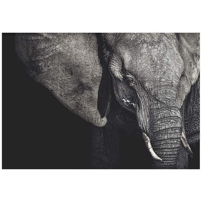 Image 1 The Matriarch Elephant 32" Wide Giclee Metal Wall Art