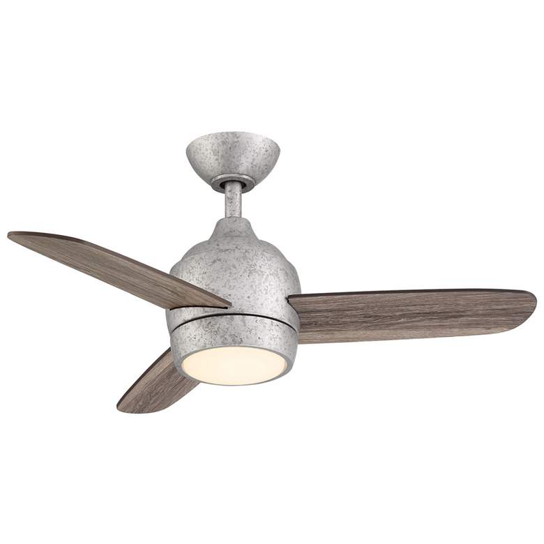 Image 1 The Mini 36" Galvanized Iron Finish Indoor/Outdoor Ceiling Fan by Wind
