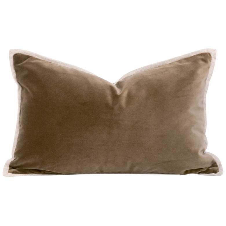 Image 1 The Not So Basic 20" Essential Lumbar Pillow, Caramel Velvet, Set of 2