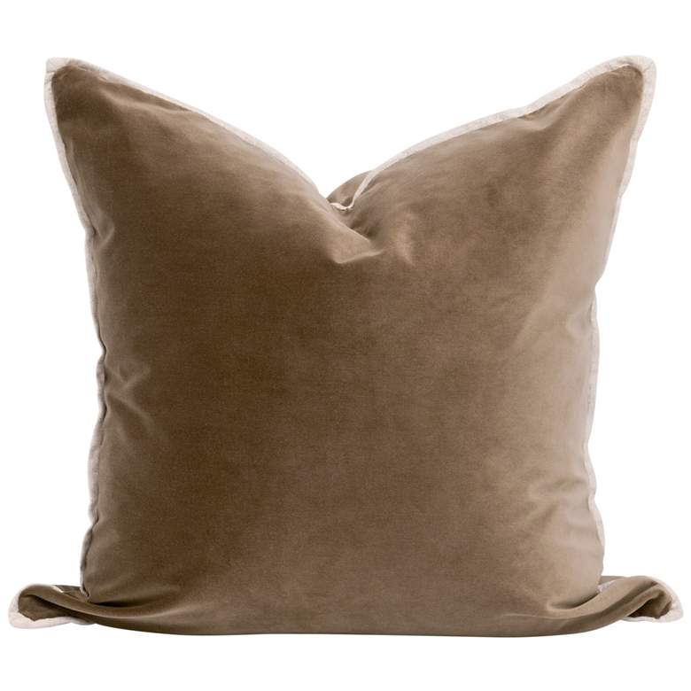 Image 1 The Not So Basic 22" Essential Pillow, Caramel Velvet, Set of 2