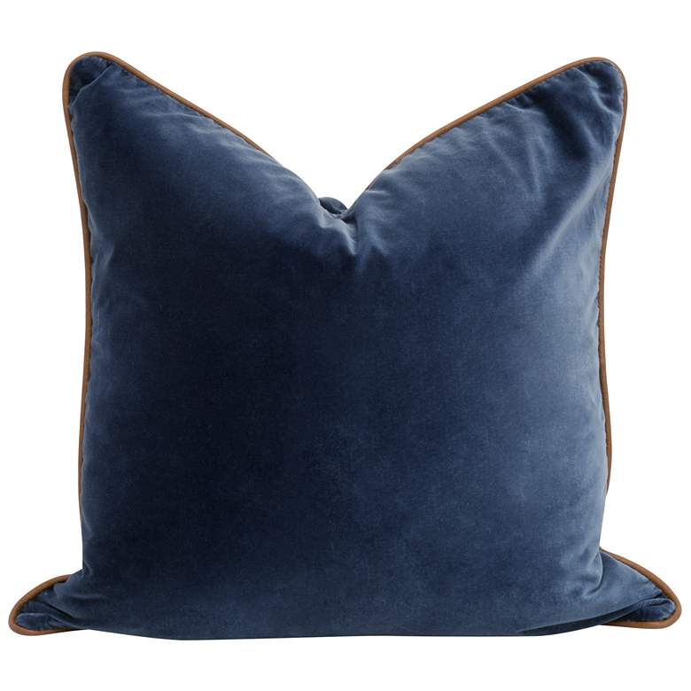 Image 1 The Not So Basic 22" Essential Pillow, Denim Velvet, Set of 2
