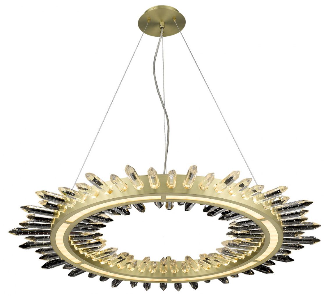 The Original Aspen 27"W Ring LED Pendant in Brushed Brass/Bubbled