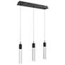1_The Original Glacier 37" Wide Black LED Multi-Light Pendant