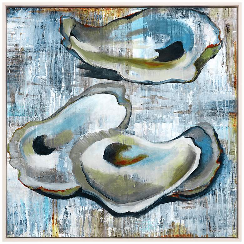Image 1 The Oyster 40" Square Giclee Framed Canvas Wall Art