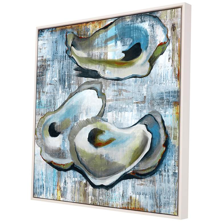 Image 3 The Oyster 40" Square Giclee Framed Canvas Wall Art more views