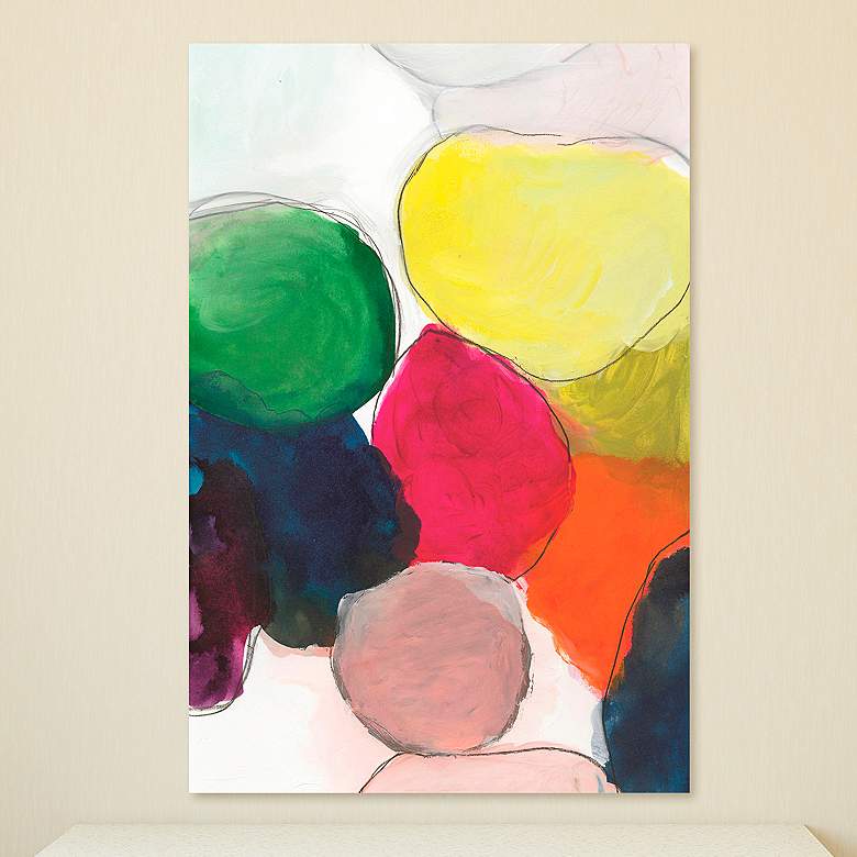 Image 1 The Party 48" Wide Reverse Painted Glass Wall Art