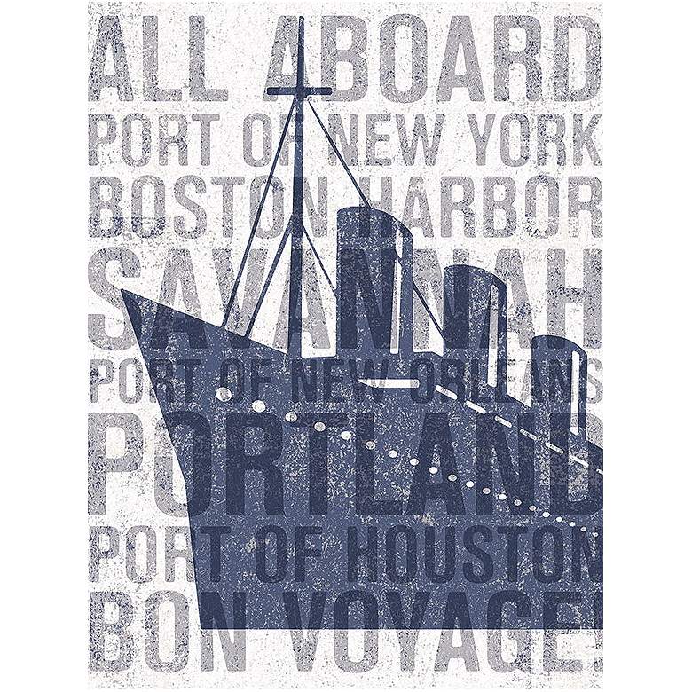 Image 1 The Places He&#39;ll Go - Ship 14 inch High Canvas Wall Art