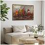 5_The Regatta I" Mixed Media Iron Hand Painted Dimensional Wall Art more views