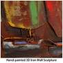 6_The Regatta I" Mixed Media Iron Hand Painted Dimensional Wall Art more views