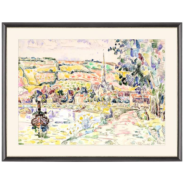 Image 1 The River Bank 36 inch Wide Rectangular Giclee Framed Wall Art