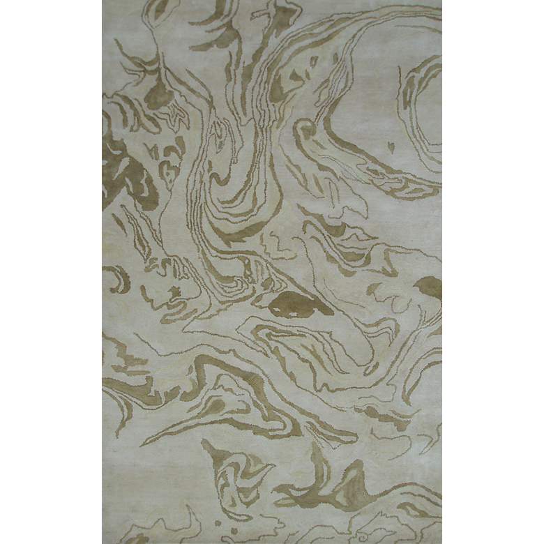 Image 1 The Rug Market 44521 5&#39;x8&#39; Marble Gold Wool Area Rug