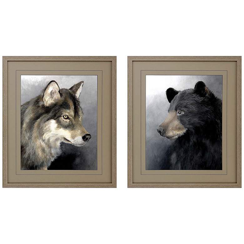 Image 2 The Stare 28 inch High 2-Piece Giclee Framed Wall Art Set