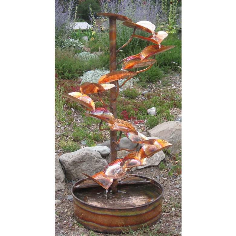 Image 1 The Tree of Life 60" High Indoor-Outdoor Copper Fountain