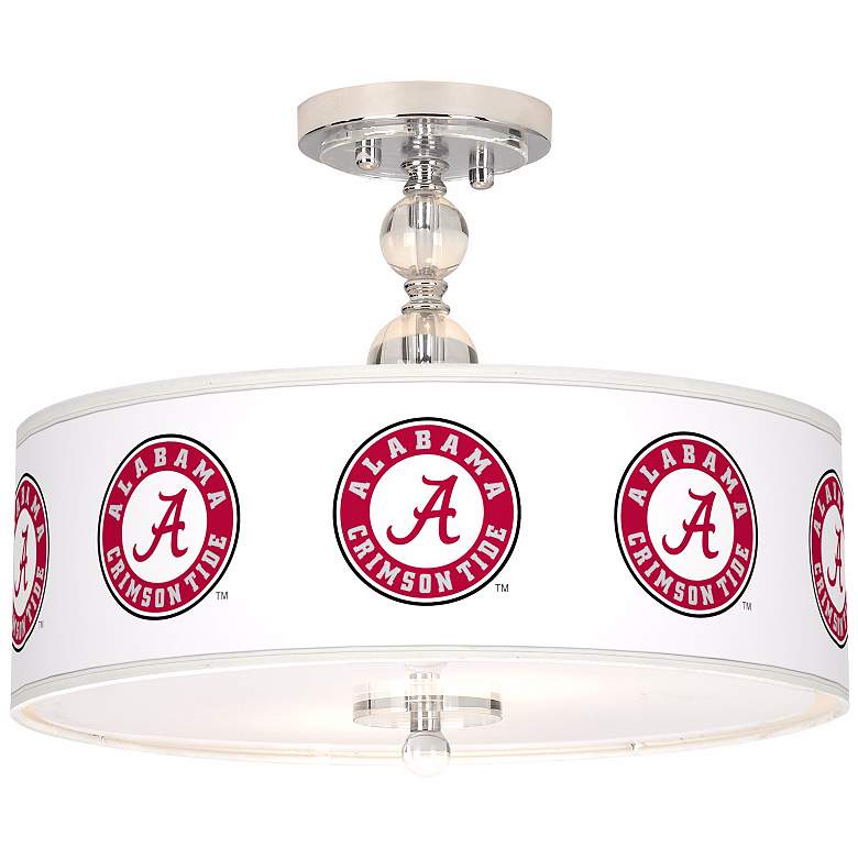 Image 1 The University of Alabama 16 inch Wide Semi-Flush Ceiling Light