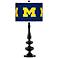 The University of Michigan Gloss Black Table Lamp