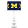 The University of Michigan Gloss White Table Lamp