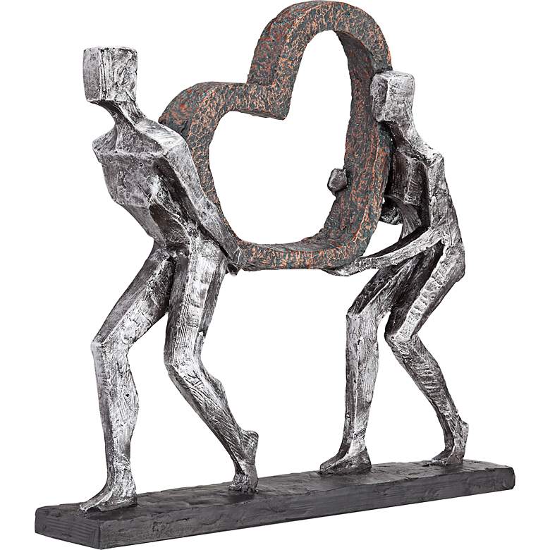 Image 3 The Weight of Love 12" High Figurines and Heart Sculpture more views