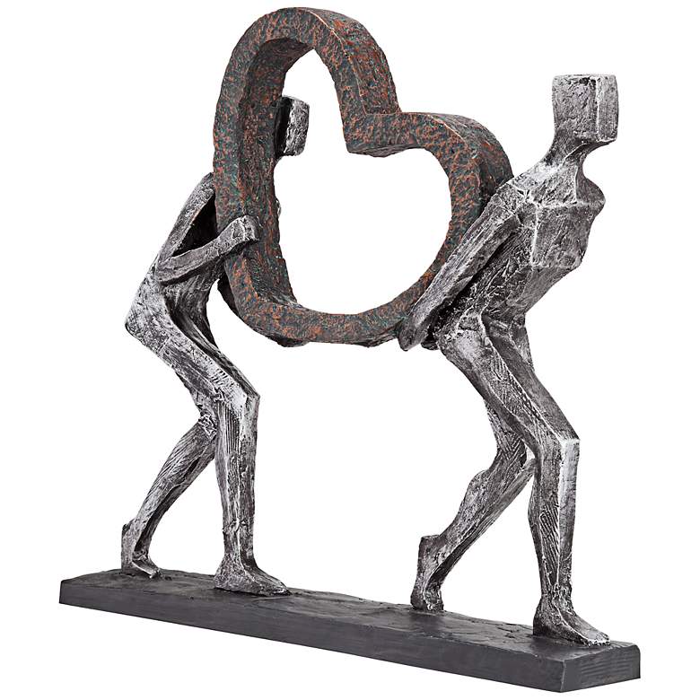 Image 4 The Weight of Love 12" High Figurines and Heart Sculpture more views
