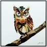 The Wisest Owl 24" Square Framed Printed Art Glass Wall Art