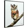 The Wisest Owl 24" Square Framed Printed Art Glass Wall Art